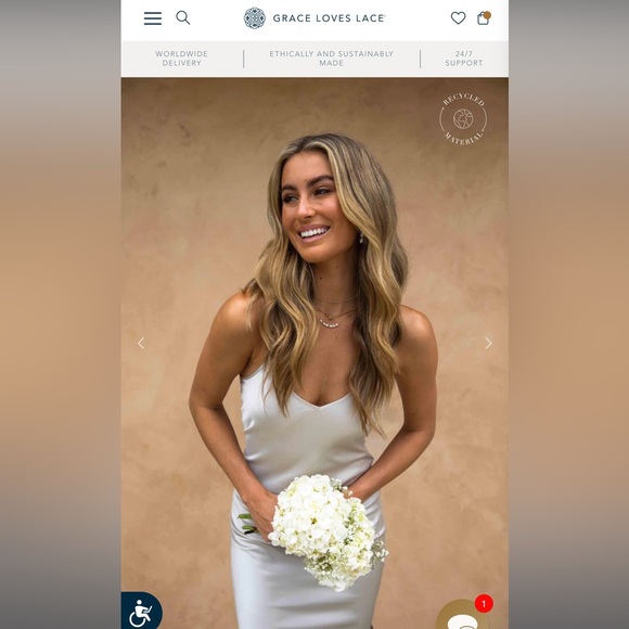 Grace Loves Lace Bridesmaid Dress. Australian Made
Colour: Moonshine
Size: Small - Picture 4 of 6